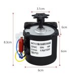 14W AC 220V 2.5r/M Turning Motor for Egg Incubator, Turning Motor for Automatic Egg Incubators with Gear Deceleration Controllable Permanent Magnet Synchronous Motor - Image 3